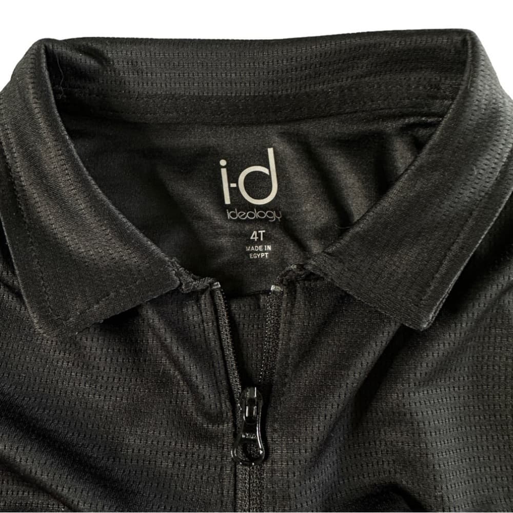 Nwt i-D Ideology Black Zip Up Polo Kids Size 4T - Thumbnail 2