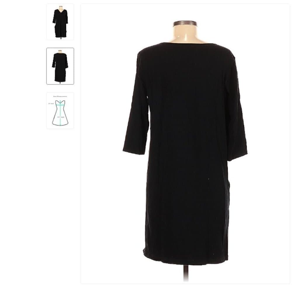 EILEEN Fisher Black Dress Size M - Thumbnail 2