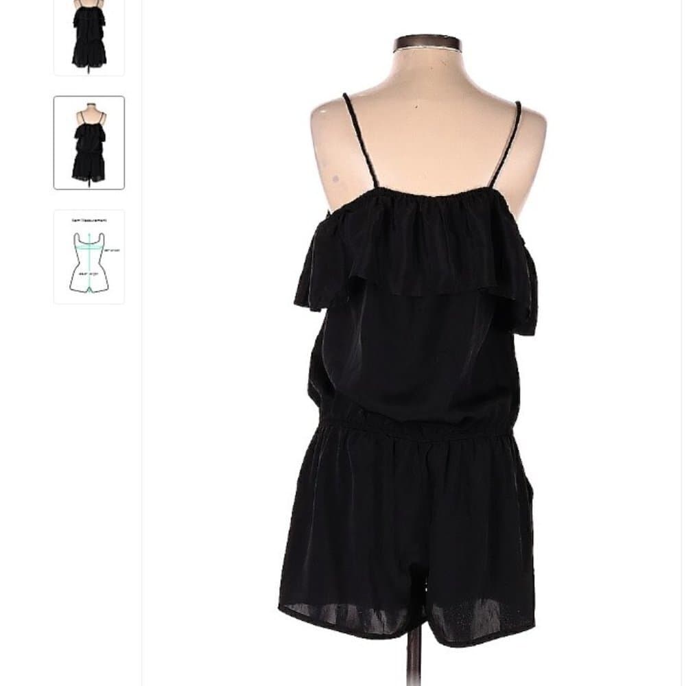 THE Letter Black Shorts Romper Size S - Thumbnail 2