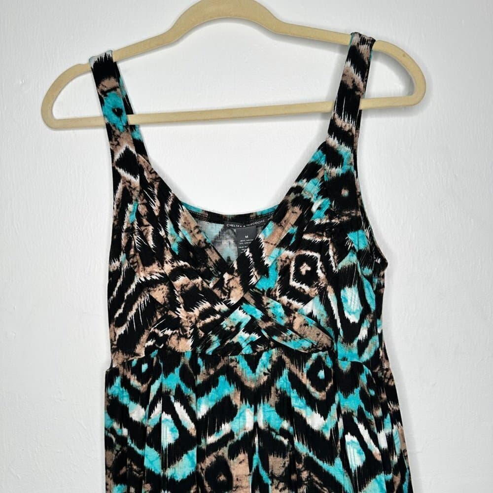 Chelsea & Theodore V-Neck Sleeveless Maxi Dress Size M NWT - Thumbnail 2
