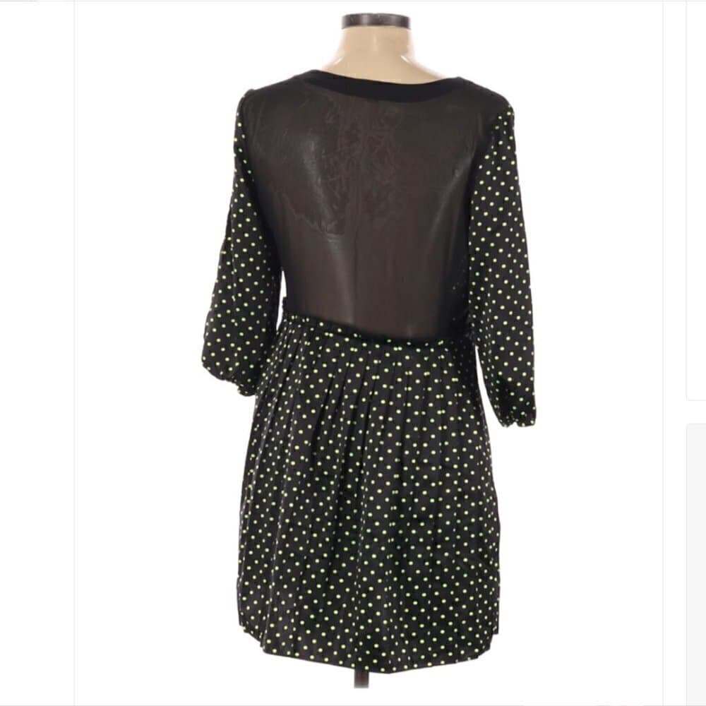 PRINCESS Vera Wang Polka Dot Black & Green Dress Size 11 - Thumbnail 2