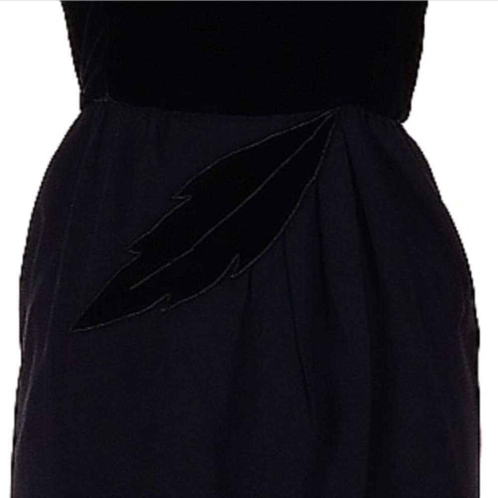 VALENTINO Boutique Black Velvet Strapless Cocktail Dress Size S - Thumbnail 2