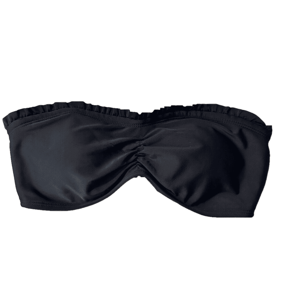 Old Navy Black Bandeau Ruffle Bikini Top NWOT - Thumbnail 2