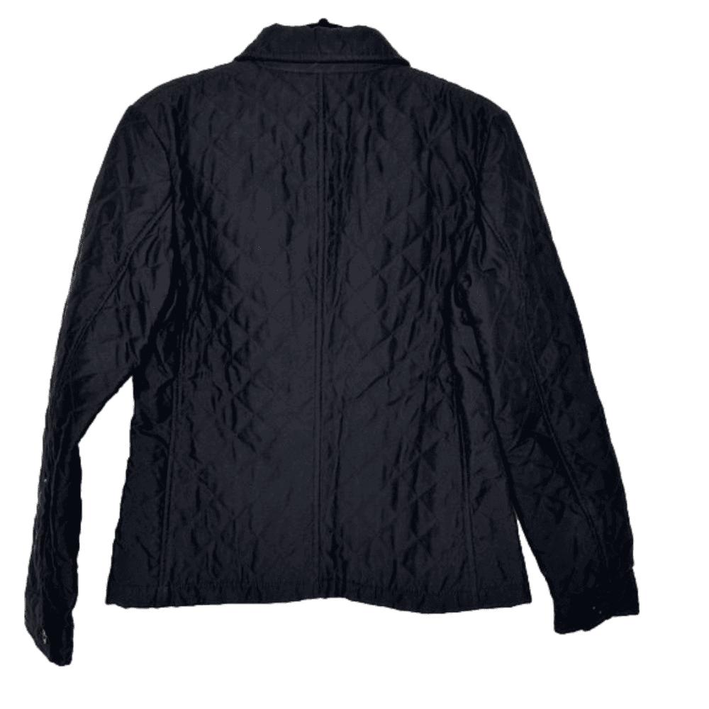 Ralph Lauren Classic Preppy Equestrian Black Quilted Jacket Size S - Thumbnail 3