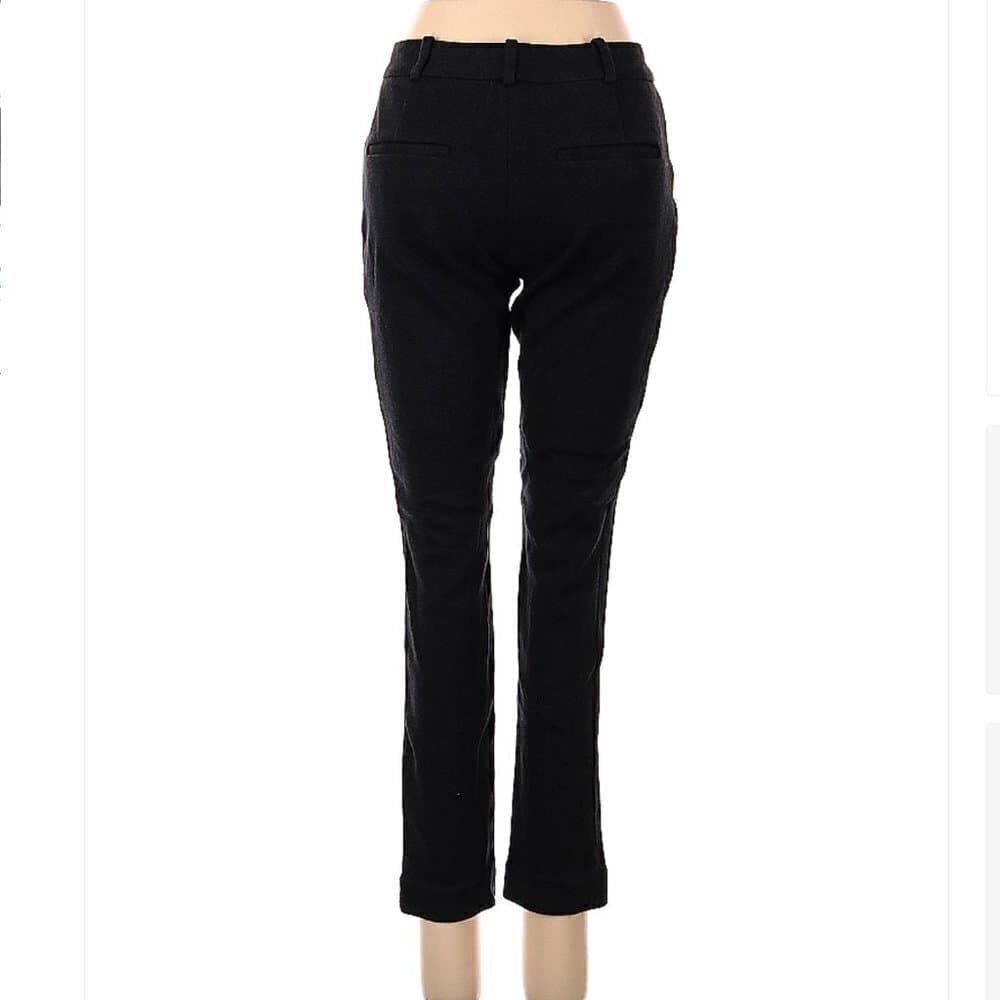 THAKOON Casual Black Thick Cotton Pants Size 0 - Thumbnail 2