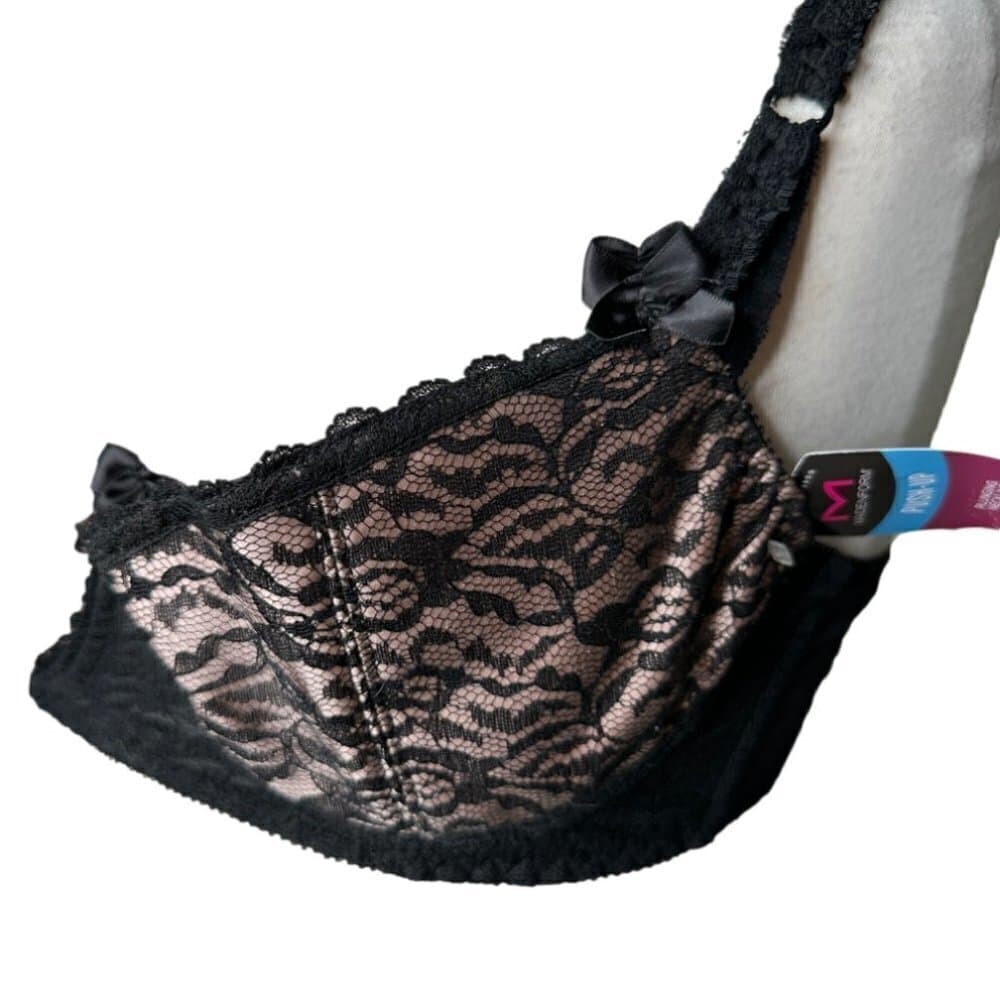 NEW Maidenform Black Push Up & In Wonderbra Size 36C - Thumbnail 2
