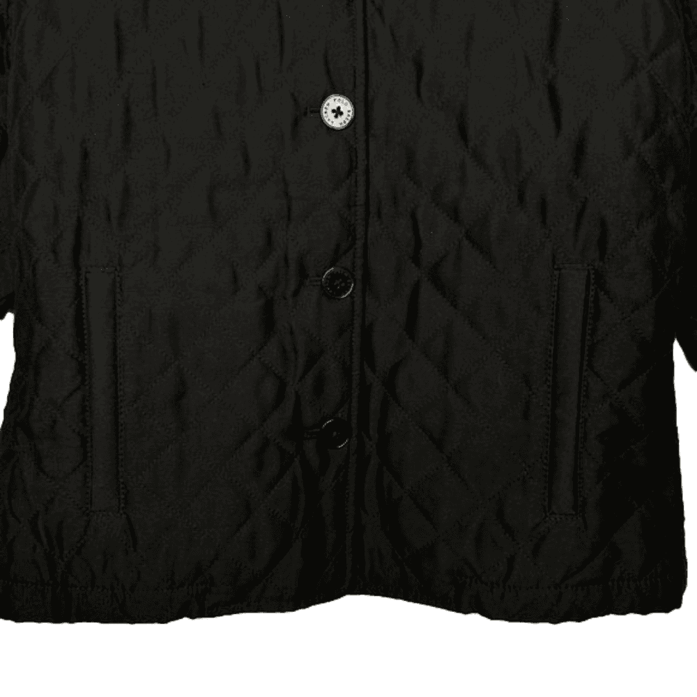 Ralph Lauren Classic Preppy Equestrian Black Quilted Jacket Size S - Thumbnail 2