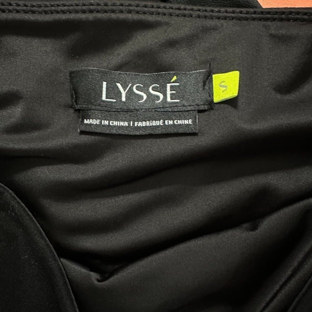 Lysse Black Leggings Faux leather Sides Size S - Thumbnail 5