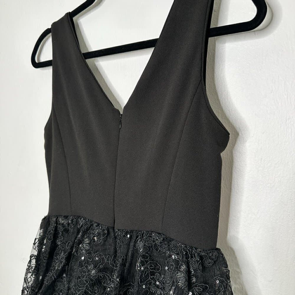 Julia Jordan Black Lace Fit Flare Evening Cocktail Dress Size 2 - Thumbnail 7