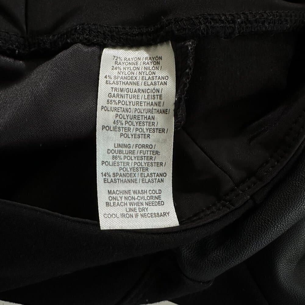 Lysse Black Leggings Faux leather Sides Size S - Thumbnail 6