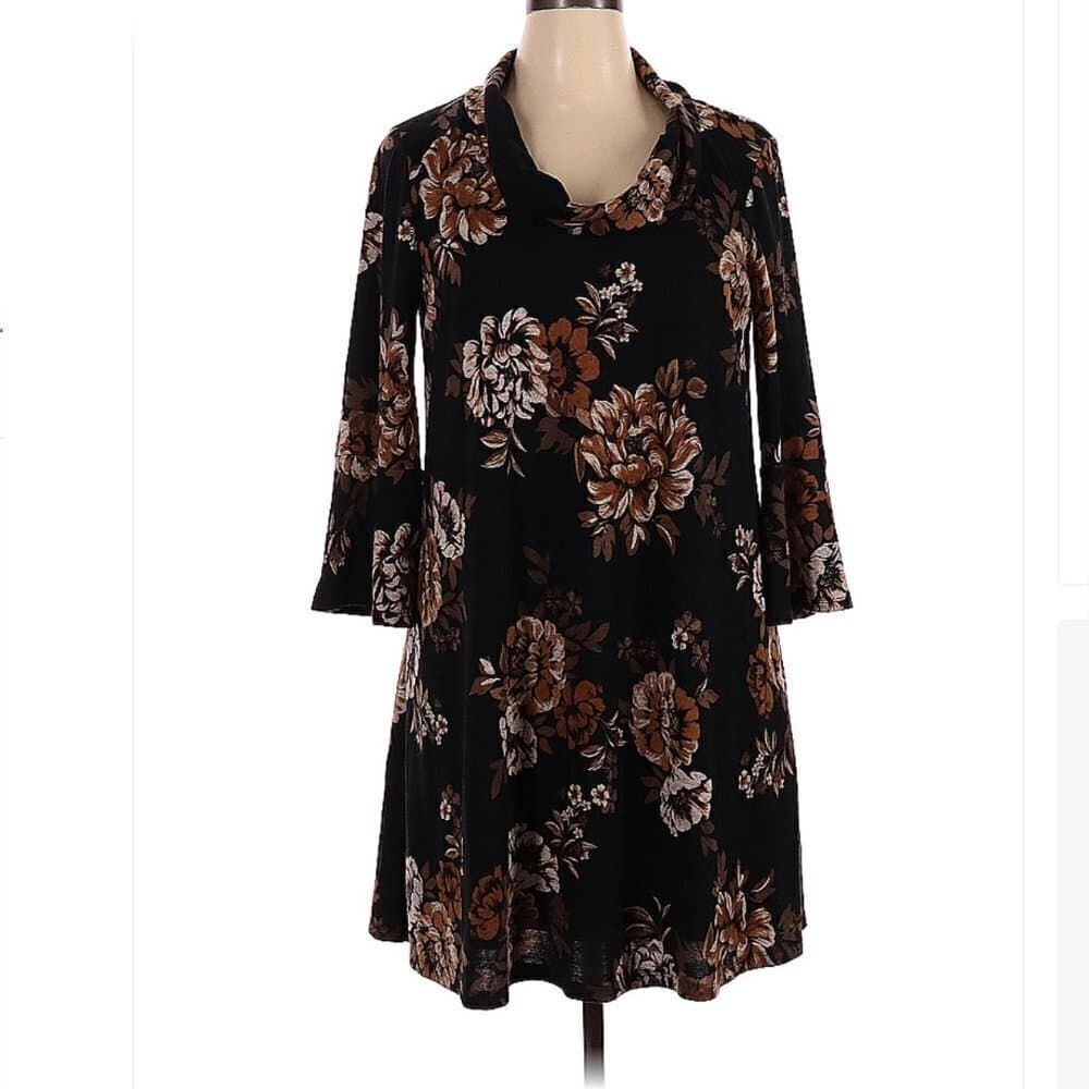 JESSICA Howard Long Sleeve Floral Casual Dress Size XL