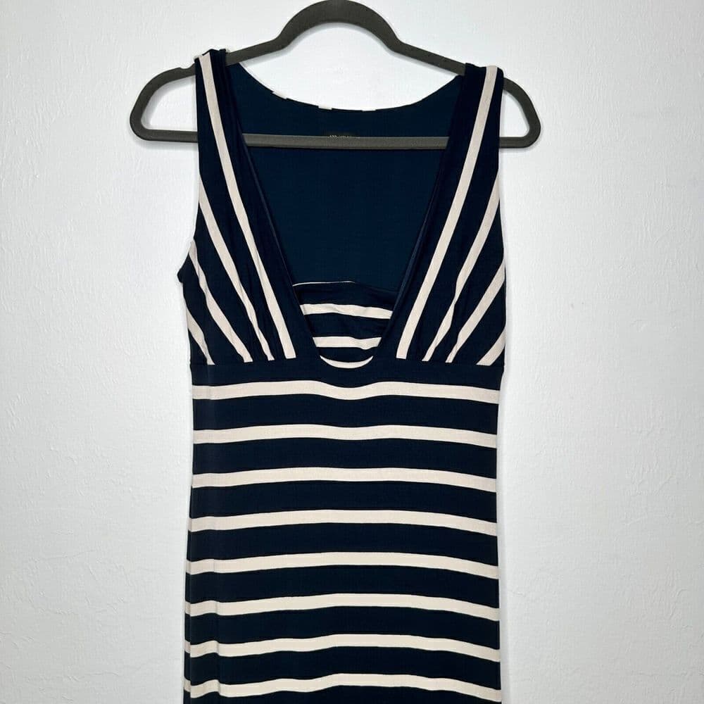 Ann Taylor Size S Stripped Beachy Preppy Sleeveless Maxi Dress - Thumbnail 2