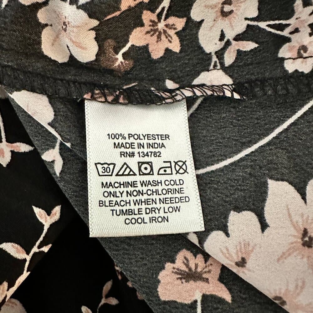 Hint of Blush Black Floral Ruffle High Low Maxi Dress Size 3X NEW - Thumbnail 11