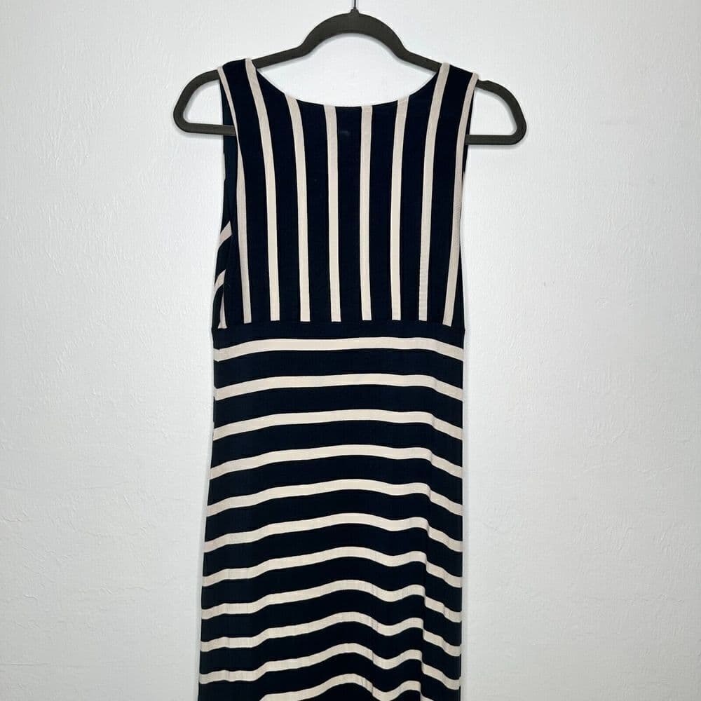 Ann Taylor Size S Stripped Beachy Preppy Sleeveless Maxi Dress - Thumbnail 4