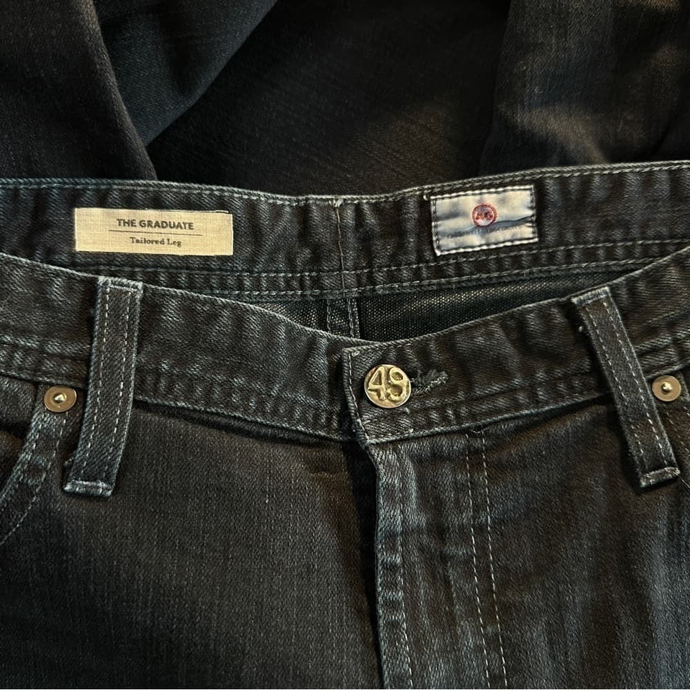 AG Denim 360 The Graduate Tailored Leg Size 36R Dark Wash - Thumbnail 6