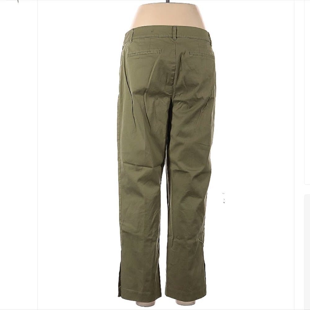 TALBOTS Green Perfect Crop Pants Size 8 - Thumbnail 2