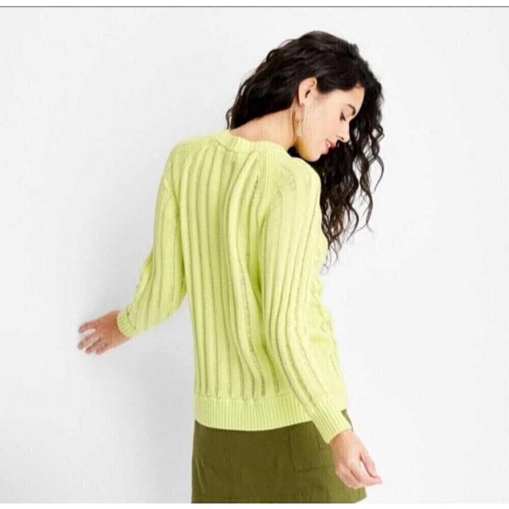 Future Collective W/ Gabriella Karefa-Johnson Slouchy Yellow Knit Sweater Size L - Thumbnail 2