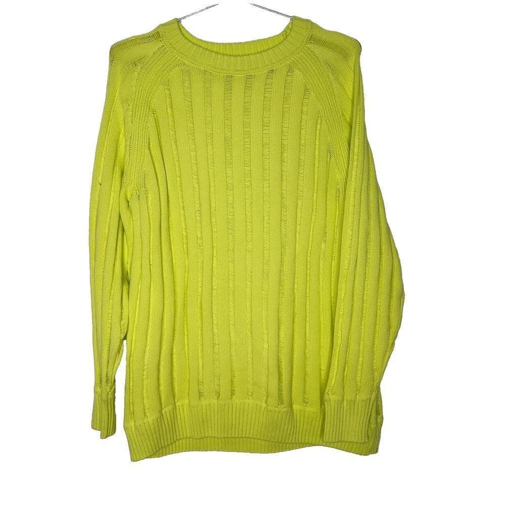 Future Collective W/ Gabriella Karefa-Johnson Slouchy Yellow Knit Sweater Size L - Thumbnail 5