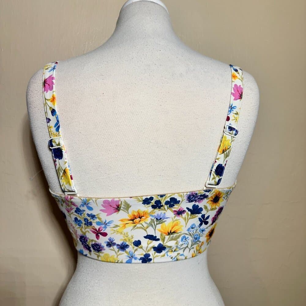 Old Navy Wildflowers Floral Printed Bandeau Swim Top Removable Straps NWOT - Thumbnail 5