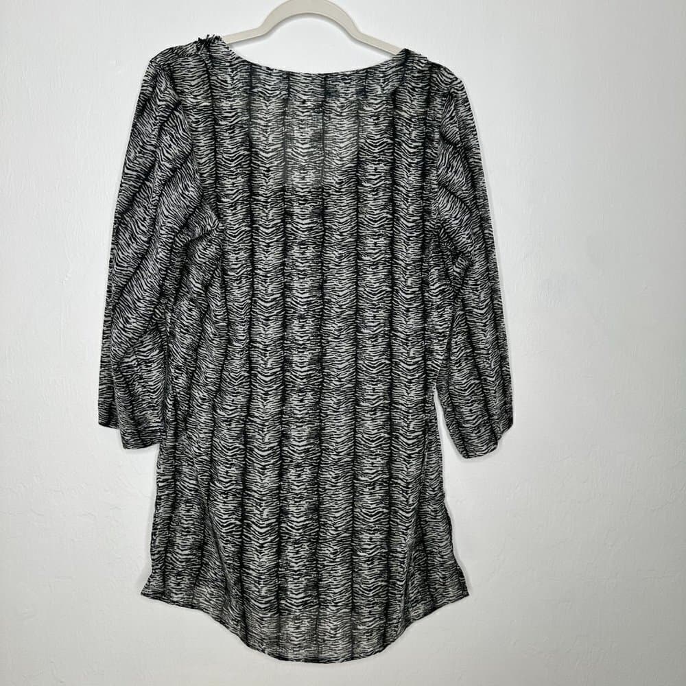 Tommy Bahama Zebra 3/4 Sleeve Sheer Beach Swim Cover Up Size S - Thumbnail 4