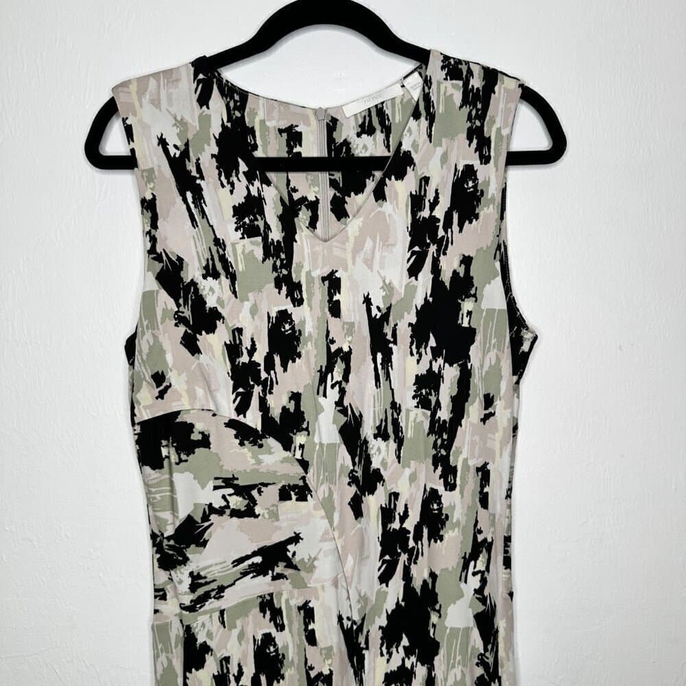 Hugo Boss Abstract Asymmetric Endrisa Faux Wrap Dress Size M - Thumbnail 2