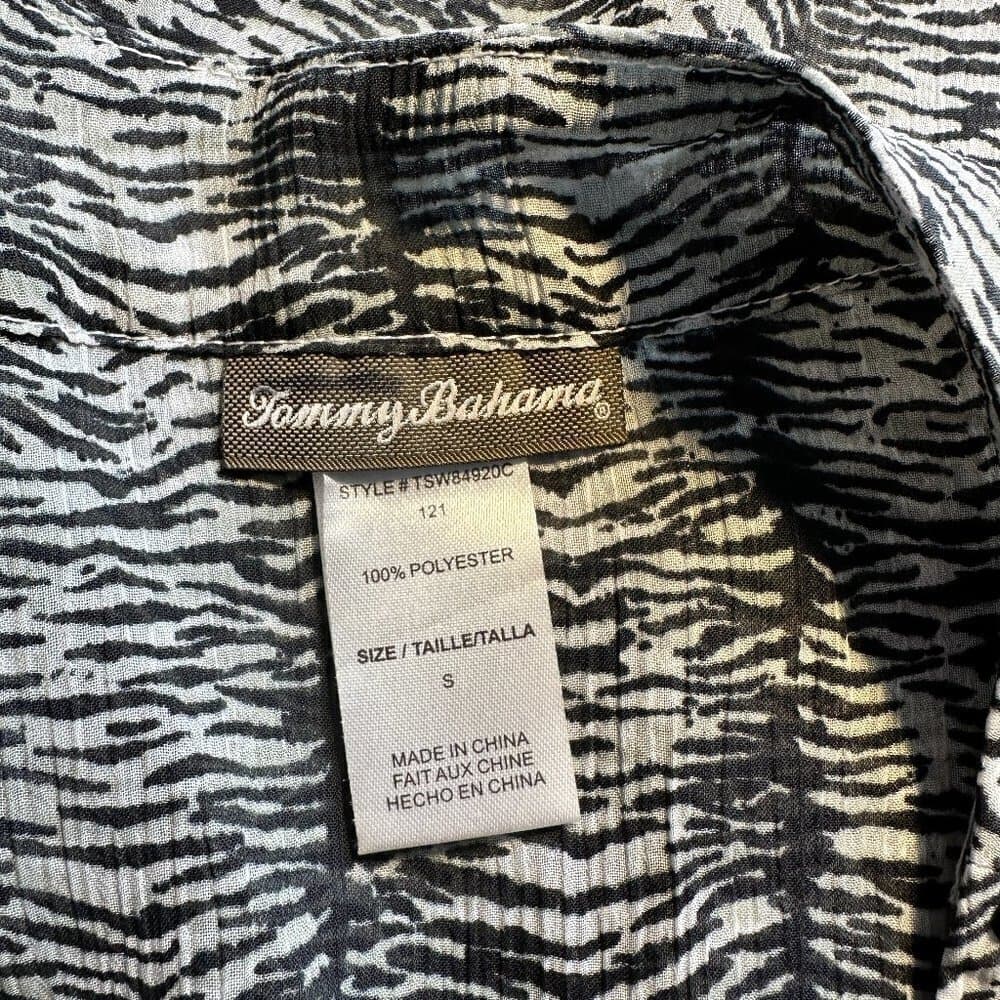 Tommy Bahama Zebra 3/4 Sleeve Sheer Beach Swim Cover Up Size S - Thumbnail 5