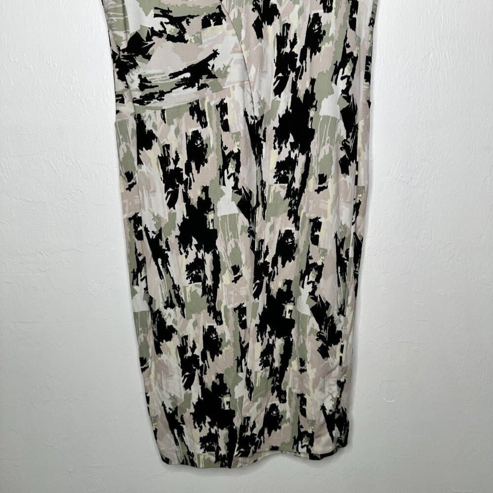 Hugo Boss Abstract Asymmetric Endrisa Faux Wrap Dress Size M - Thumbnail 3