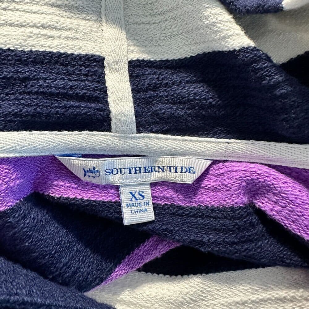 Southern Tide Lightweight Striped Pullover Rosie Hoodie Women’s Size XS - Thumbnail 7
