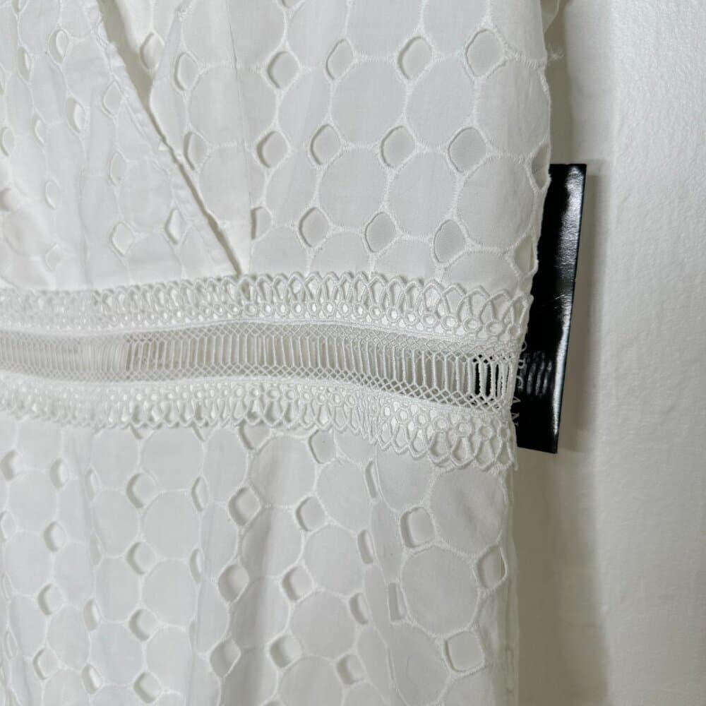 Anthropologie Donna Morgan White Sleeveless Eyelet Dress Size 10 NEW - Thumbnail 6