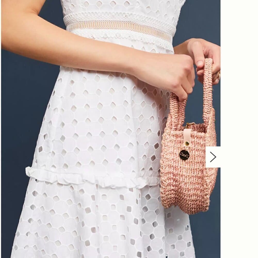 Anthropologie Donna Morgan White Sleeveless Eyelet Dress Size 10 NEW - Thumbnail 2