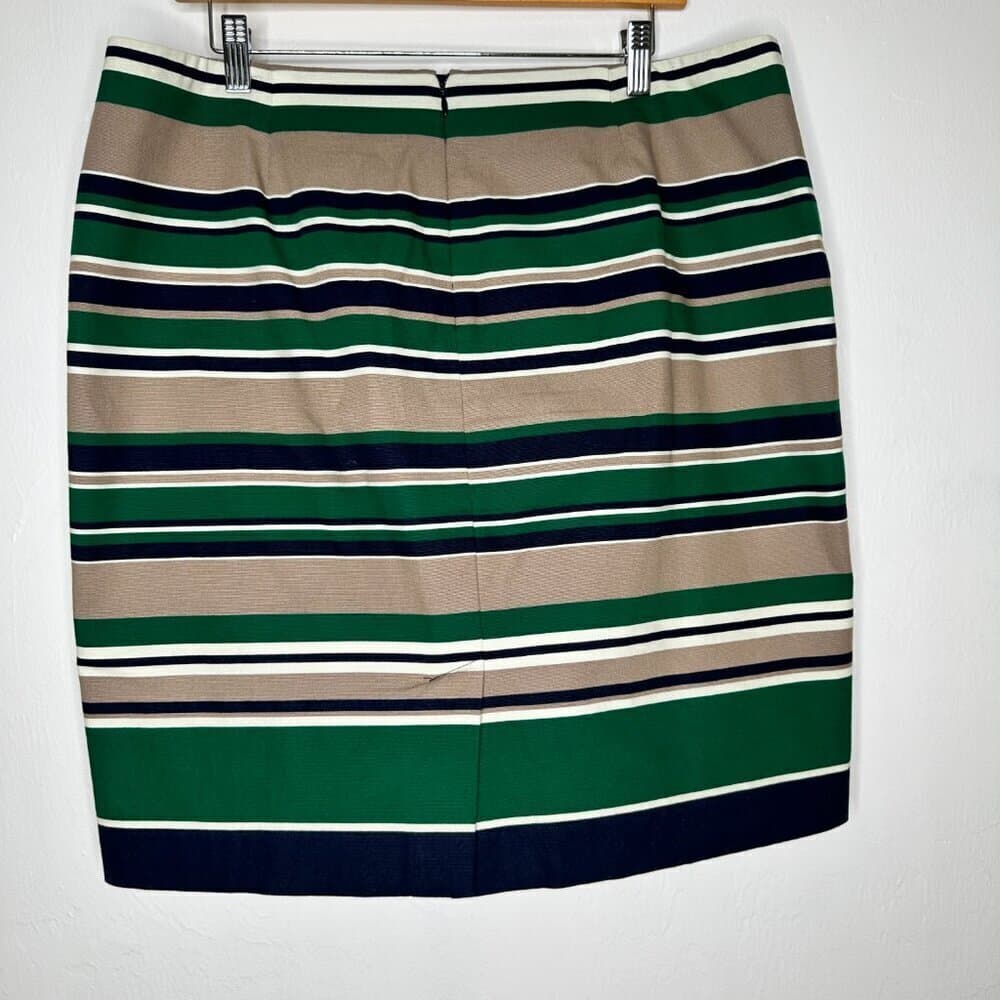 Talbots Green & Tan Pencil Skirt Size 16P - Thumbnail 2