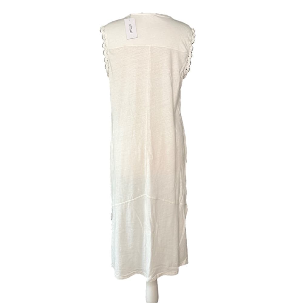 DEREK Lam 10 Crosby Size L White Lowell Sleeveless Summer Midi Dress Coastal - Thumbnail 8