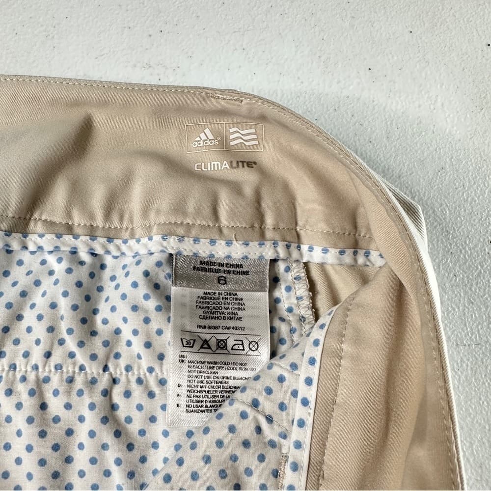 Adidas Sz 6 Climalite Capri Culottes Tan Pants Golf Fishing Outdoors Beachy - Thumbnail 6