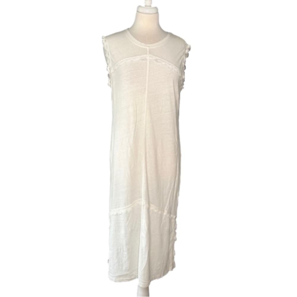 DEREK Lam 10 Crosby Size L White Lowell Sleeveless Summer Midi Dress Coastal - Thumbnail 5