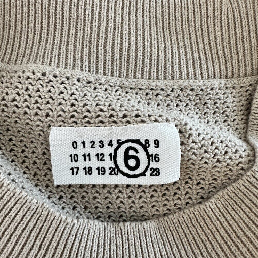 MM6 Martin Margiela Tan Sleeveless Long Knit crocheted Sweater Vest Sz Italy M - Thumbnail 5