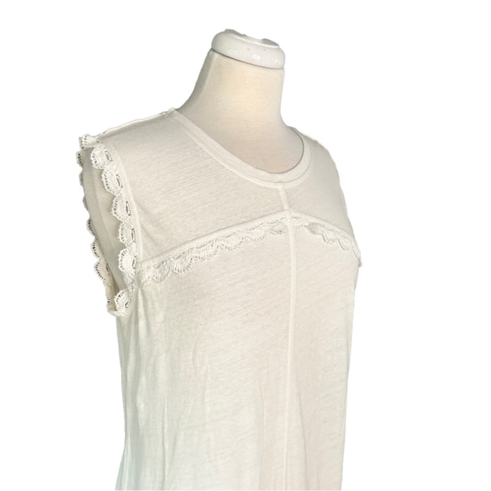 DEREK Lam 10 Crosby Size L White Lowell Sleeveless Summer Midi Dress Coastal - Thumbnail 6