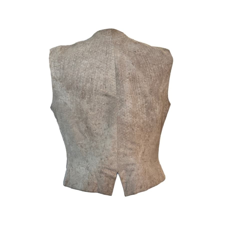 Chanel Size 42 (US SIZE M) Calfskin & Silk Button Down Vest NEEDS CLEANING - Thumbnail 4