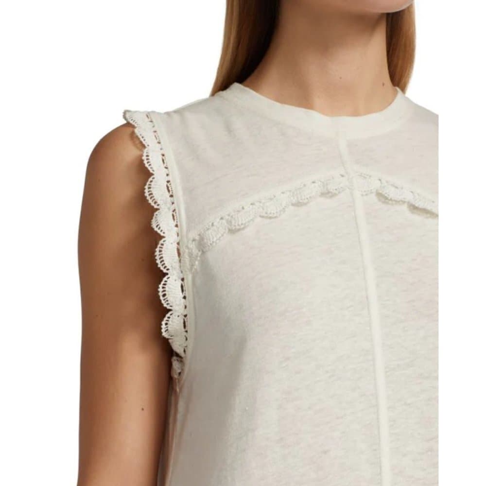 DEREK Lam 10 Crosby Size L White Lowell Sleeveless Summer Midi Dress Coastal - Thumbnail 3