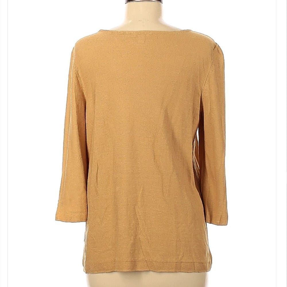 J.JILL Tan Linen Pullover Sweater Size M - Thumbnail 2
