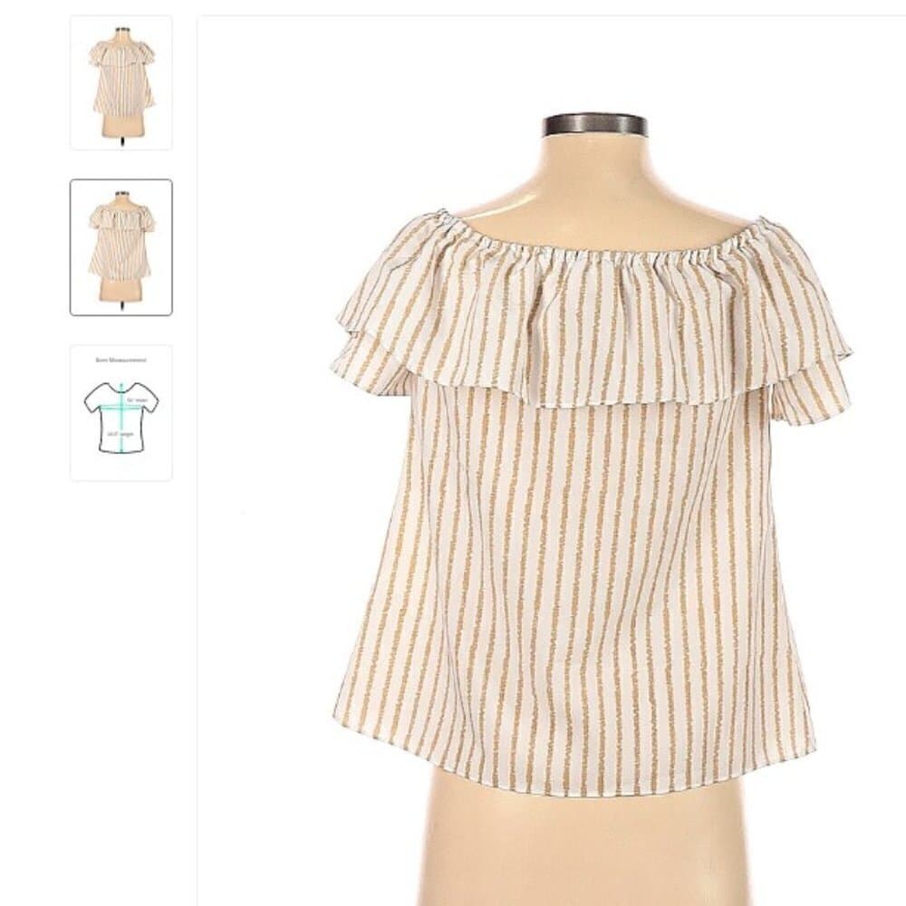 H By Halston Short Sleeve Blouse Size XS - Thumbnail 2