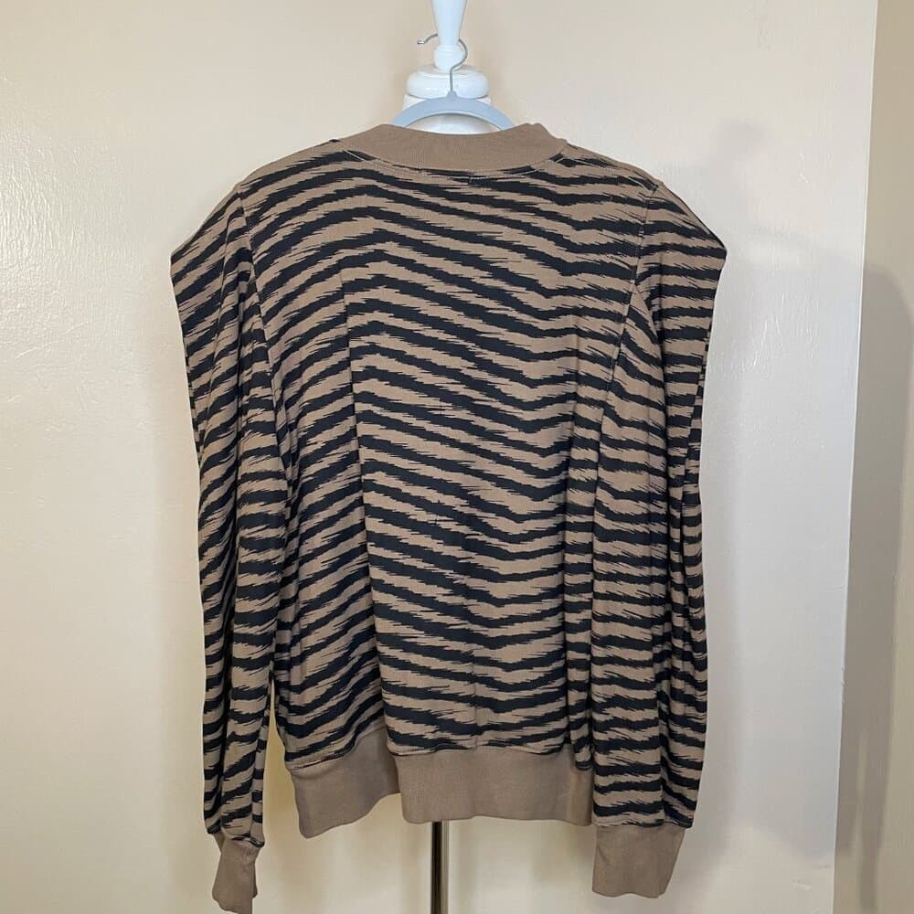 AGOLDE Tigress Puff-Sleeved Sweatshirt Size XL Boxy Big Shoulder - Thumbnail 5
