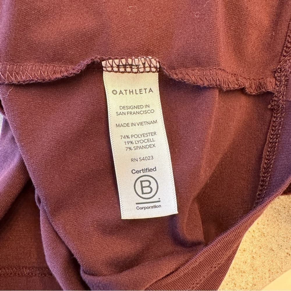 Athleta Maroon Long Sleeve Oversize Top Size M - Thumbnail 5