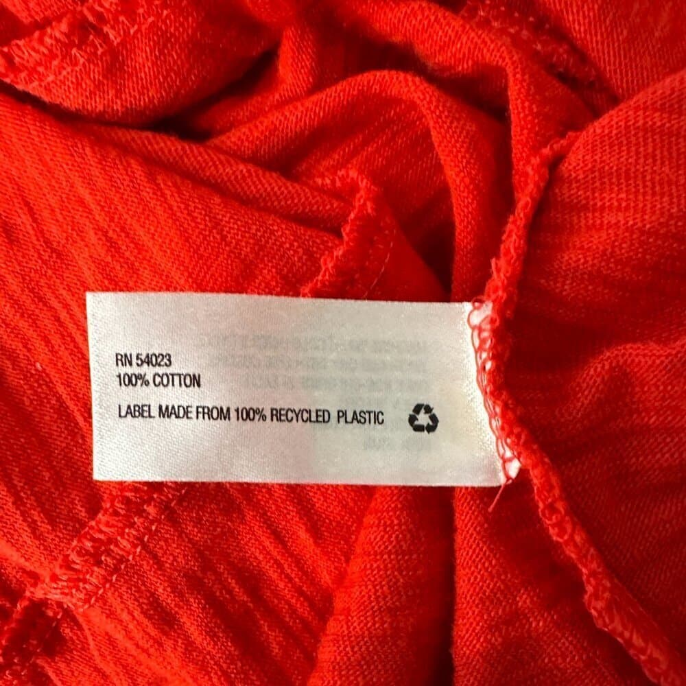 GAP T-Shirt Dress Women's Dress Solid Red 100% Cotton Long Size L - Thumbnail 8