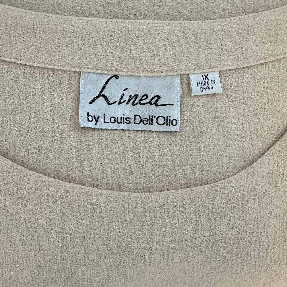 Linea by Louis Dell'Olia Tan Sleeveless Top Size 1X - Thumbnail 6