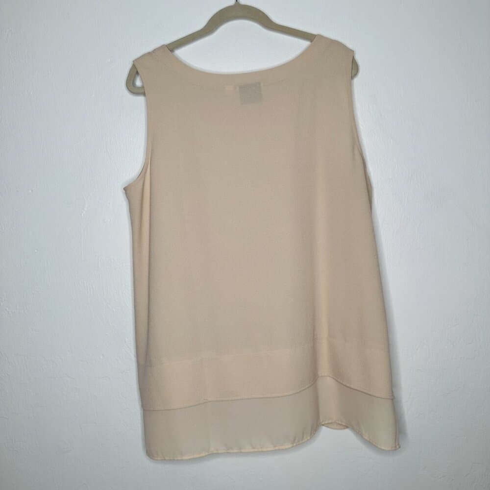 Linea by Louis Dell'Olia Tan Sleeveless Top Size 1X - Thumbnail 5