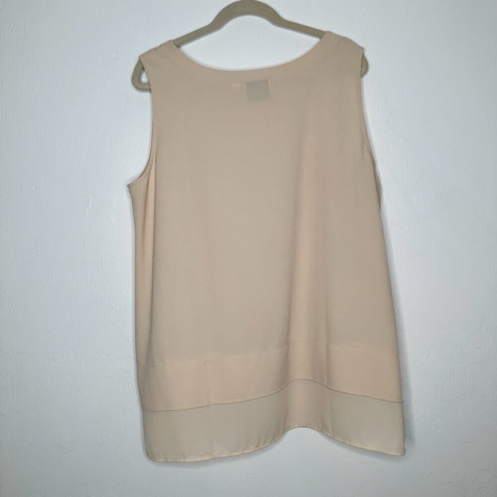 Linea by Louis Dell'Olia Tan Sleeveless Top Size 1X - Thumbnail 4