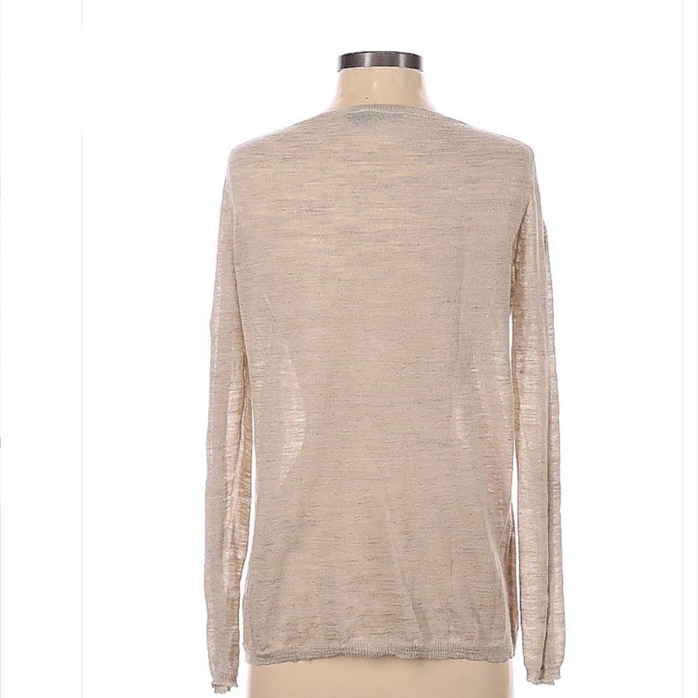 HALSTON Heritage Oatmeal Tan Lightweight Pullover Sweater Size S - Thumbnail 2