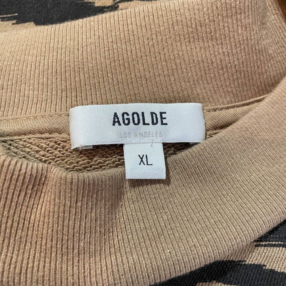 AGOLDE Tigress Puff-Sleeved Sweatshirt Size XL Boxy Big Shoulder - Thumbnail 6