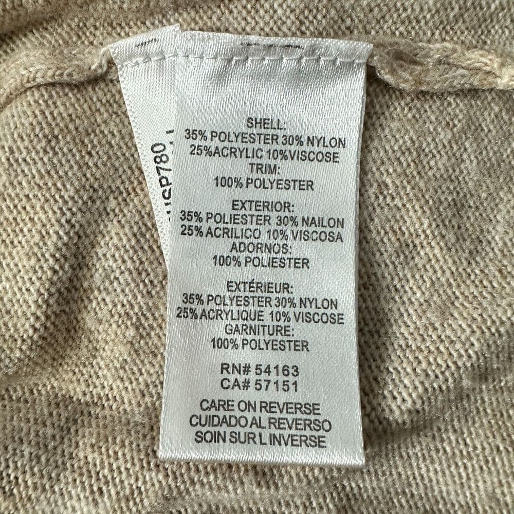 Calvin Klein beige long sleeves faux layered sweater size Small - Thumbnail 6