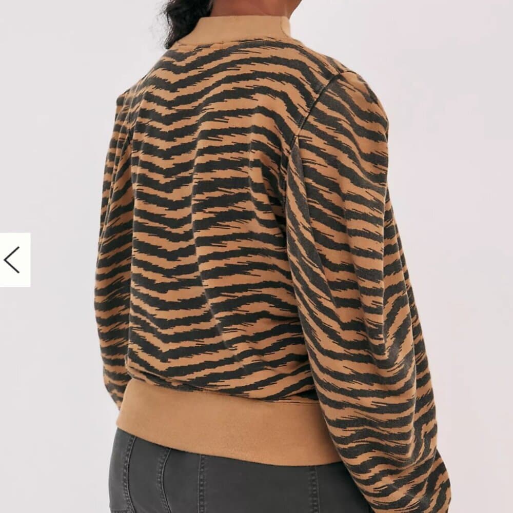 AGOLDE Tigress Puff-Sleeved Sweatshirt Size XL Boxy Big Shoulder - Thumbnail 3
